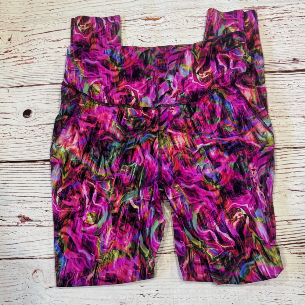 Lululemon Base Pace High-Rise Tight 28" in Hyper Flow Pink Multi Sz 10 - Picture 6 of 8